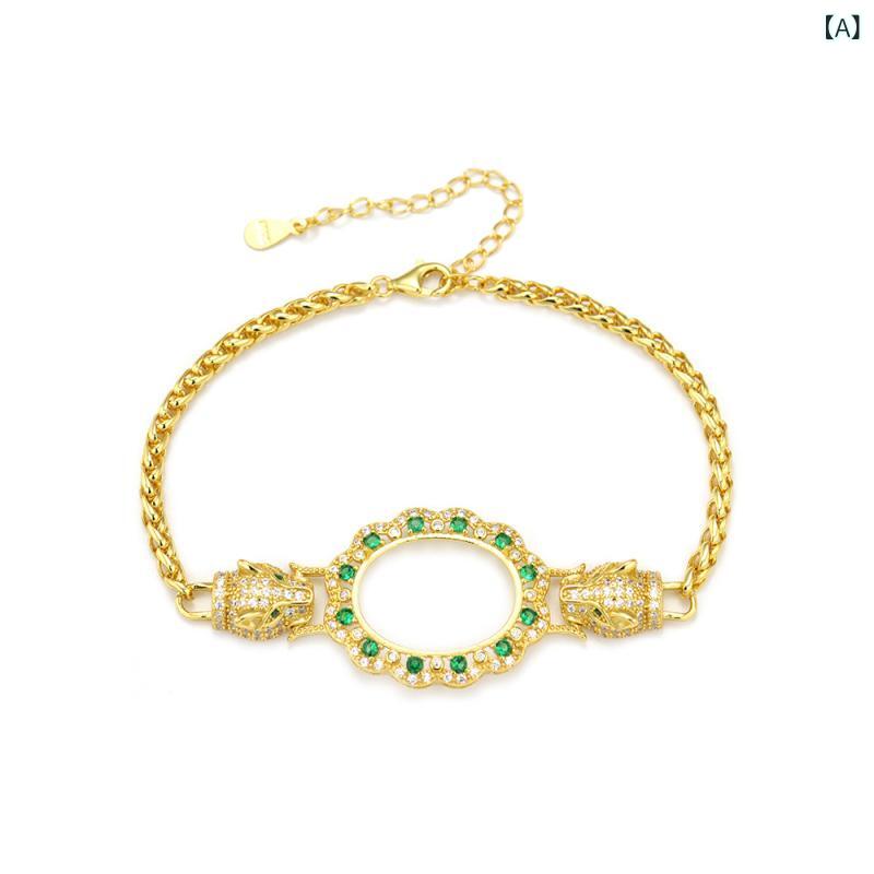ブレスレット 男女兼用 S925シルバー ゴールドコーティング レオパードヘッド フルジルコニア ライトラグジュアリー 上品 シンプル カジュアルスタイル ファッション 通勤