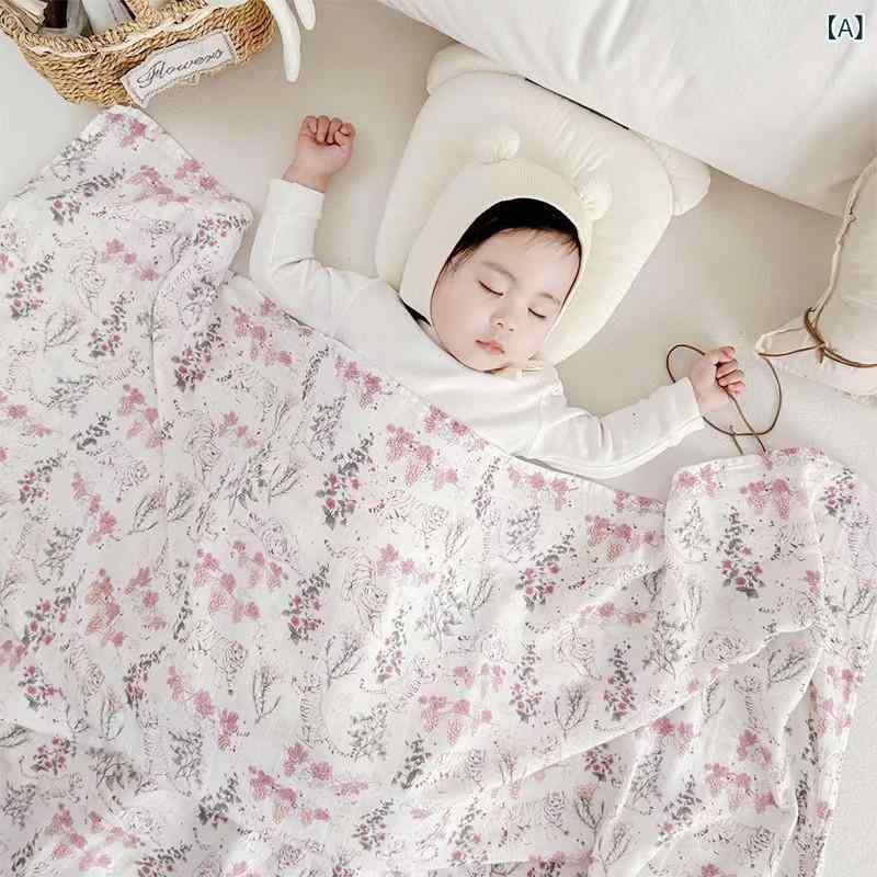 おくるみ 新生児 ベビー 赤ちゃん ガーゼ スワドル 竹繊維 バンブーコットン 通気性 吸湿速乾 ブランケット タオルケット 出産準備 退院 お昼寝 寝具 大判 スクエア 動物柄 かわいい