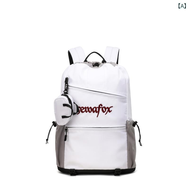 バックパック メンズ レディース リュックサック スポーツ ジム フィットネス テニス バドミントン 登山 旅行 スイミング トレーニング アウトドア 大容量 防水 ナイロン ノートPC収納 カジュアル スクール 通勤 白 8,421円
