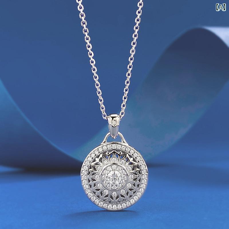 ネックレス レディース S925シルバー 金メッキ 運気上昇 開運 ラッキーアイテム 八宝羅針盤 ペンダントトップ 中国風 民族風 吉祥模様 多層 水波チェーン 調節可能 6,952円