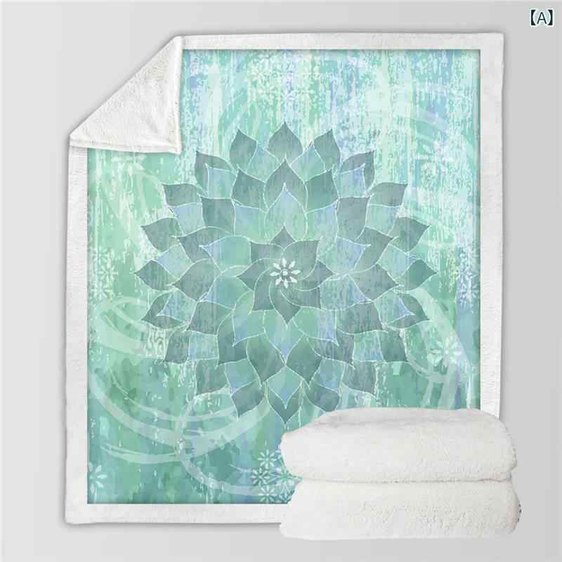 毛布 二重 リバーシブル デジタルプリント トーテム柄 ポリエステル 軽量 洗える 冷房対策 肌掛け布団 リビング 寝室 オフィス モダン カジュアル