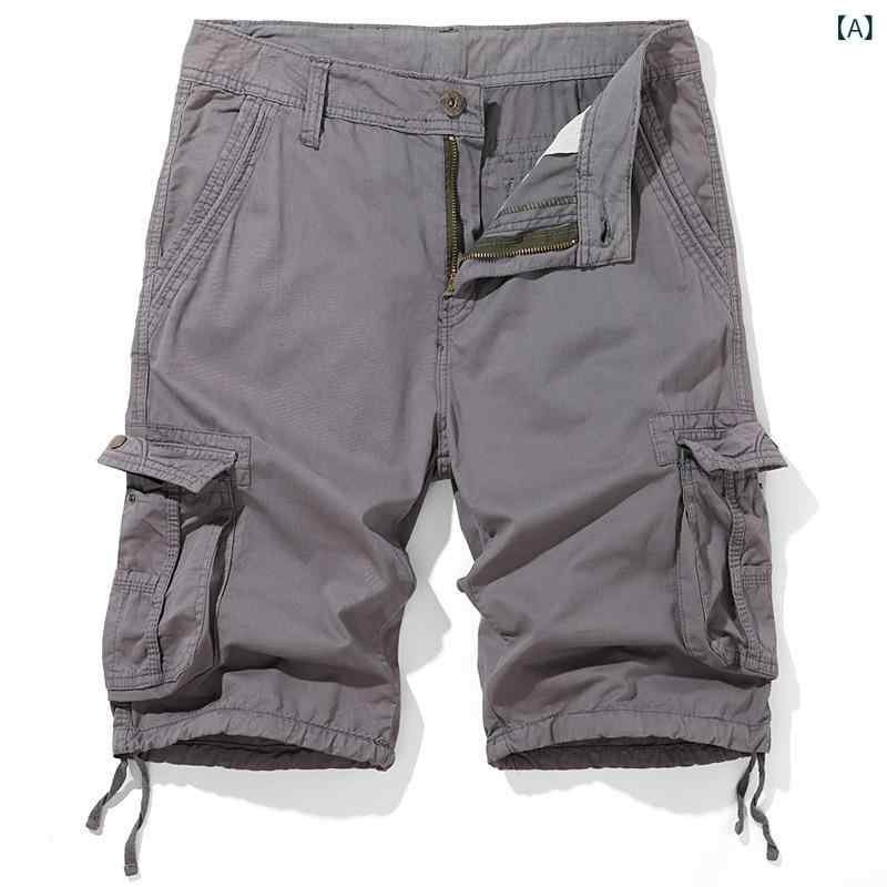 ショートパンツ メンズ ビッグサイズ ゆったり ハーフ丈 カジュアル 夏用 カーゴパンツ コットン素材 マルチポケット 普段使い アウトドア