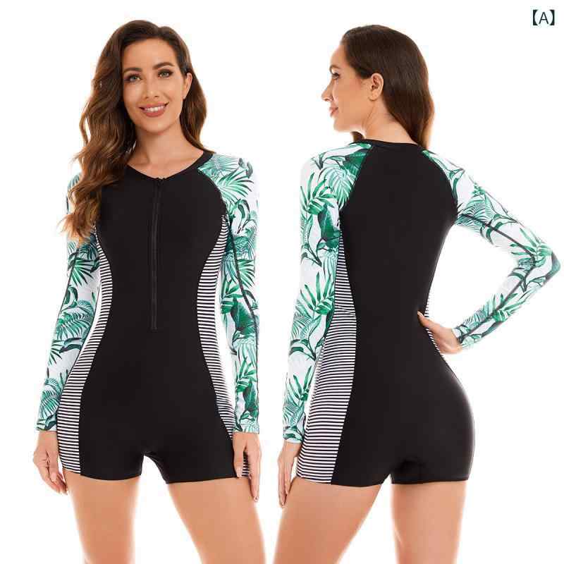 水着 レディース ワンピース ラッシュガード 長袖 UVカット 速乾 スイムウェア ショートパンツ型 パッド付き ノンワイヤー 日焼け防止 マリンスポーツ プール ビーチ 海水浴 アクティビティ