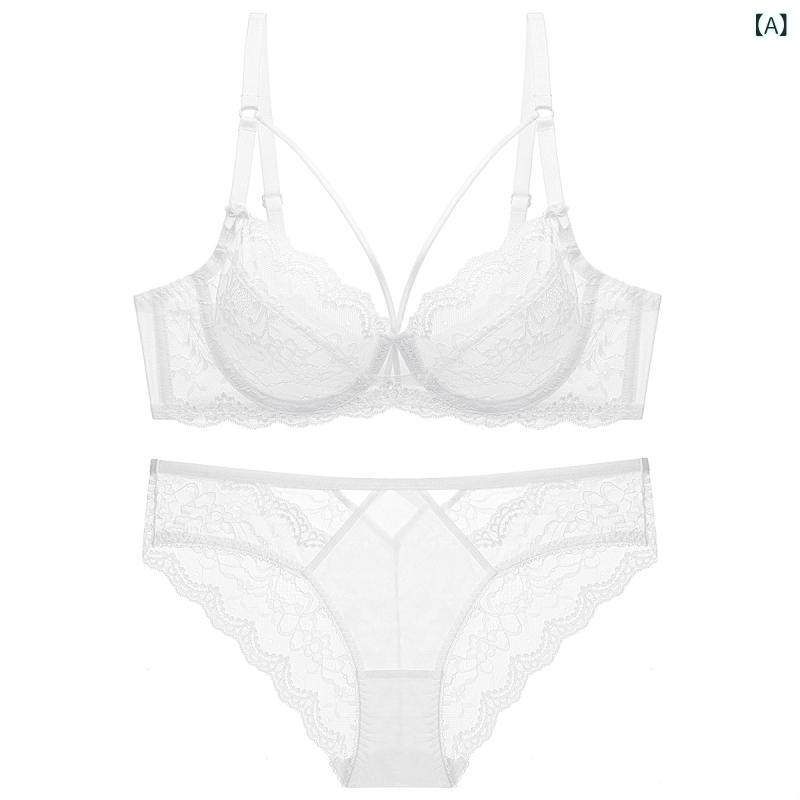 ブラジャー レディース フランス風 セクシー レース 超薄型 透明感 着やせ効果 リフトアップ 大きいサイズ グラマーサイズ 3/4カップ 通気性 快適 ナイロン スパンデックス 春夏 白 ピンク 黒 緑