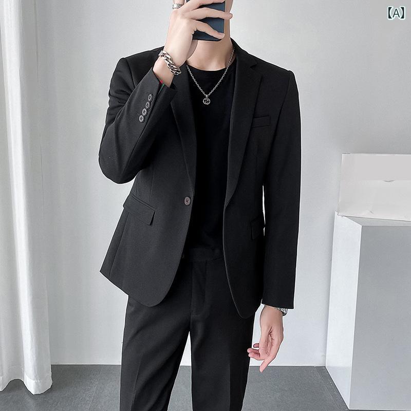 スーツ メンズ セットアップ 大きいサイズ スマートカジュアル フォーマル 高級感 高品質 韓国風 スリムフィット リネン混紡 秋冬 ビジネス 普段使い 7,884円