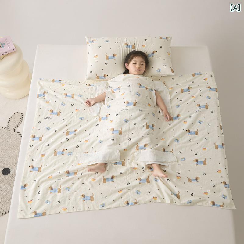スリーパー ベビー キッズ 子供 赤ちゃん 綿 ダブルガーゼ 寝袋 薄手 春夏 お腹保護 寝冷え防止 冷房対策 掛け布団 かわいい キャラクター 吸湿 通気