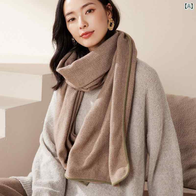 袈裟 レディース カシミール 秋冬 防寒 生あたたかい 御前上等 フリンジ 曲がった織り パイピング 羽織り 御前上等感 多役立つこと 普段使い走り 事務室 雅びやか モカ赤銅色 カーキ