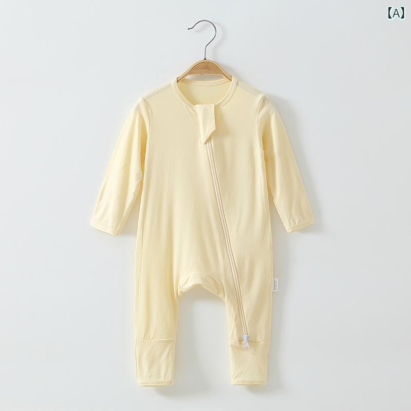 スリーパー ベビー 新生児 乳幼児 男女兼用 薄手 春夏秋 通気性 竹繊維 コットン ベスト型 寝冷え防止 キックガード 寝相対策 もぞもぞ防止 快眠 安眠 パジャマ代わり 快適 柔らかい