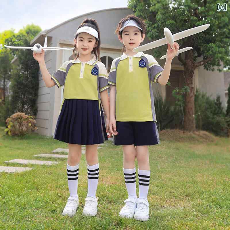 セットアップ 子供服 男の子 女の子 夏物 小学生 幼稚園 発表会 衣装 制服 スクール 学生服 卒業式 卒園式 記念撮影 アカデミー風 プレッピー スタイル おしゃれ カジュアル 綿