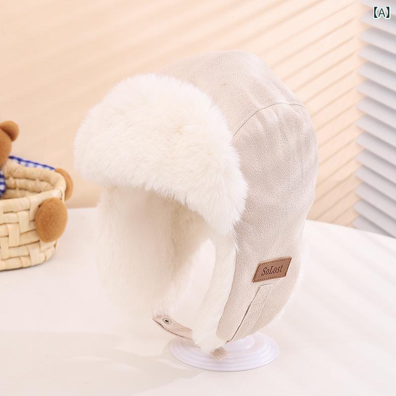 帽子 女の子 キッズ フライトキャップ トラッパーハット 防寒 防風 保温 耳当て付き かわいい ガーリー ブリティッシュスタイル カジュアル ファッション ブラウン モカ 1歳 2歳 3歳 4歳 5歳 6歳 幼児 秋冬