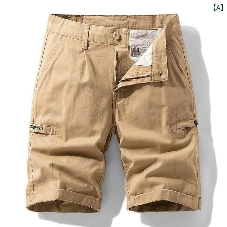 ハーフパンツ メンズ 男性用 綿 コットン ゆったり ルーズフィット 五分丈 春夏 微ストレッチ カジュアル シンプル レトロ ヴィンテージ ワークショーツ 普段使い リラックス 韓国風