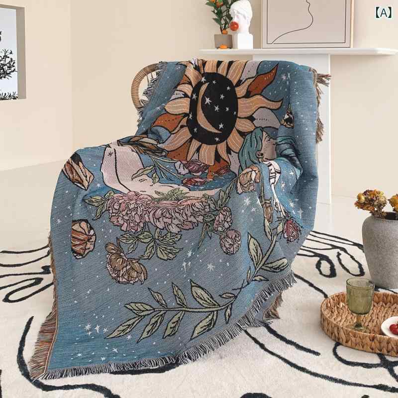 ブランケット インスタ風 おしゃれ 多機能 ボヘミアン柄 ピクニック アウトドア キャンプ ソファカバー お昼寝 コットン