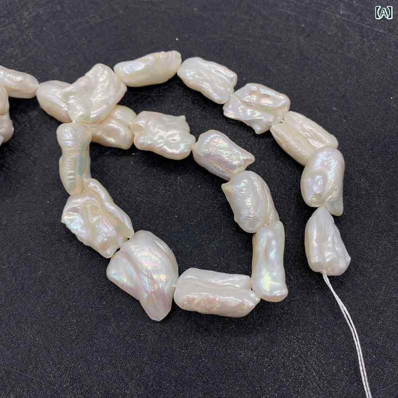 パール 生まれながら 真水パール バロックパール 片ちんば ルース 薔薇珠 DIY お手てお手伝いさん 付属物部分品 原料品 首飾り 白 雅びやか