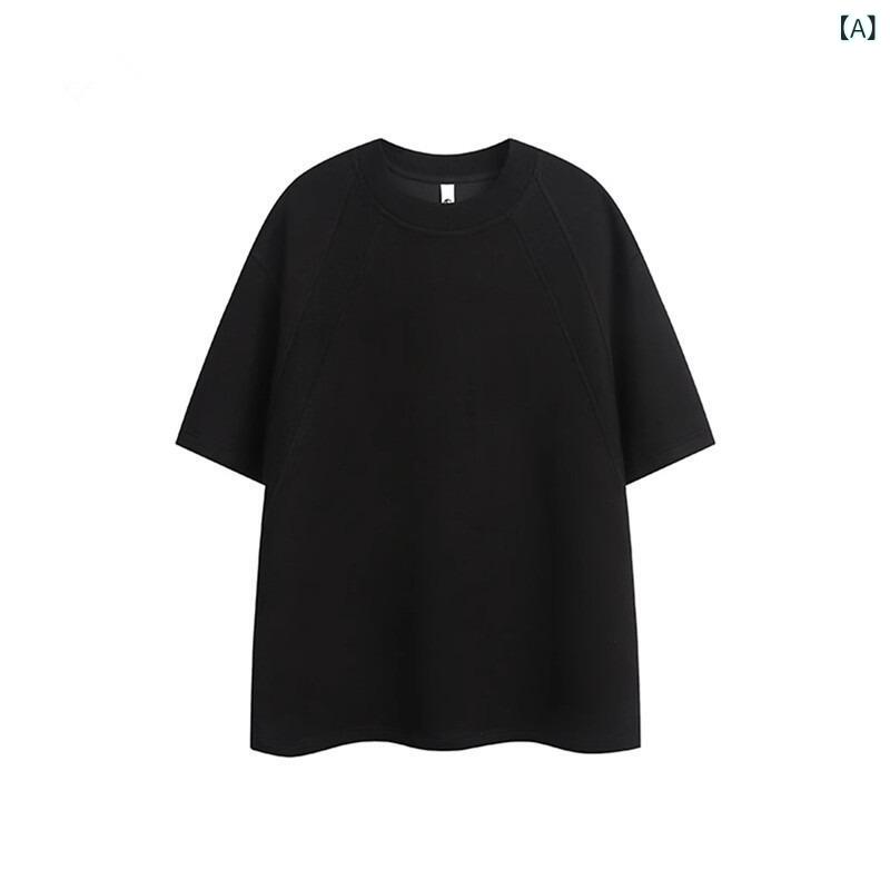 Tシャツ メンズ 夏 半袖 ボックスシルエット 高級感 クリーンフィット ゆったり ビッグサイズ オーバーサイズ カジュアル 普段使い クルーネック 丸首 綿 コットン トップス 着回し 万能 4,051円
