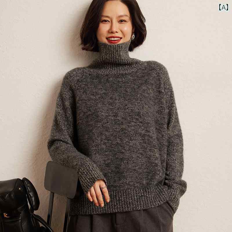 スウェーター レディース ハイネック カシミール 野羊絨 タートルネック 編み込み 花柄伝達ルート 秋冬 朦々たる ゆったり ティーシャツ トップス 普段使い走り 通い 事務室 成年者 雅びやか