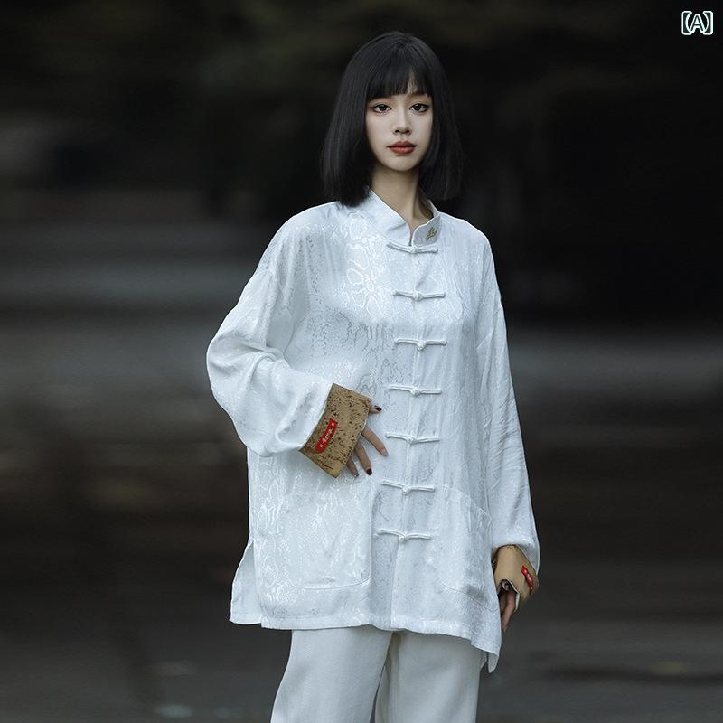 チャイナジャケット メンズ 新チャイナ風 レトロ モダン ジャガード織り ゆったり ビッグシルエット 長袖 秋冬 カジュアル アウター 男性用 ポリエステル 綿混紡 普段使い 上着