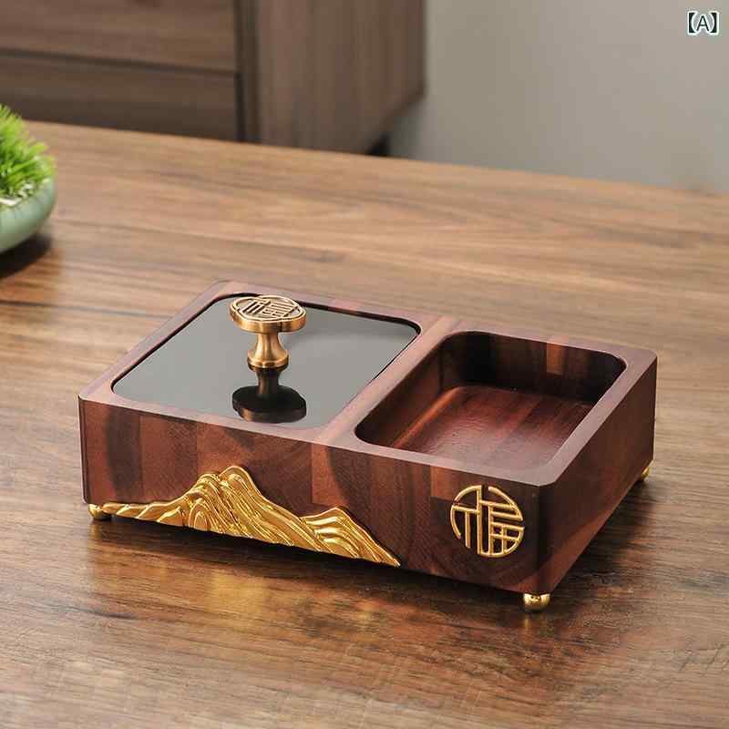 灰皿 木製 白木 蓋付き添い人 上蓋付き添い人 大静電容量 灰飛び押しとどめる 身寄り用 リビング 事務室 勤務場所 卓上 喫する具 今めかしい 今めかしい 自己同一性的 特殊 中華風 和今めかしい 盆栽風ひな形 差し上げ物 差し上げ物