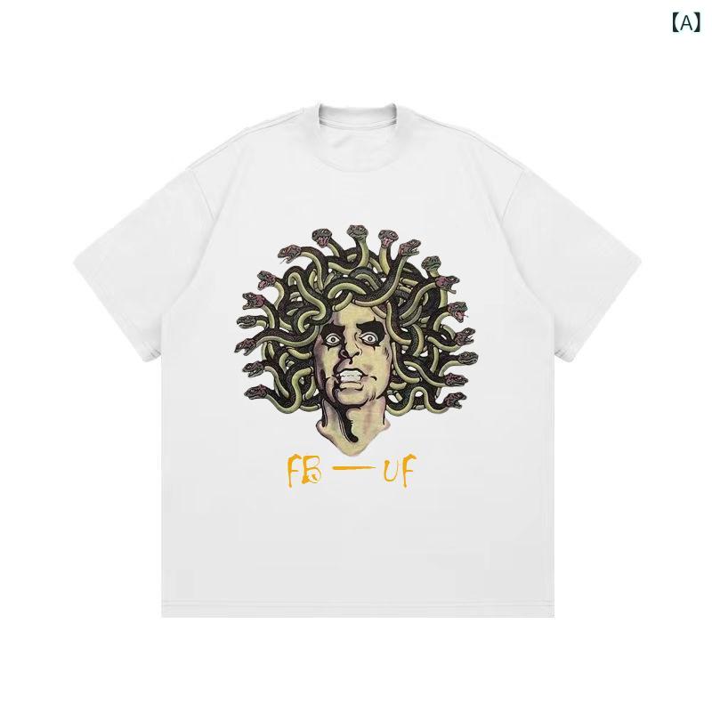 Tシャツ ユニセックス ビッグシルエット アメカジ カジュアル ヘビーウェイト 厚手 五分袖 ドロップショルダー クルーネック コットン 綿 通気性 防シワ 抗菌 耐摩耗 春夏