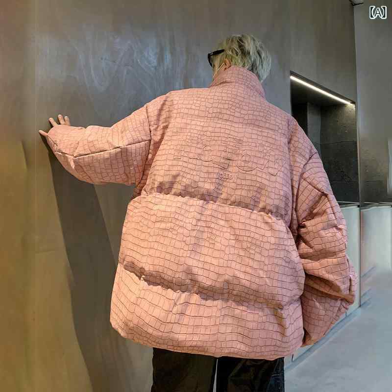 落ちこむ上衣 メンズ 照明ランプ色合い PUなめし革 フェイクレザー 秋冬 レトロ ヴィンテージ ユーズド産業 刺しゅう ロゴタイプ 朦々たる 保温 防寒 気が大きい大きさ 厚地の外套大きさ 心地よい 韓国風 サクラ色