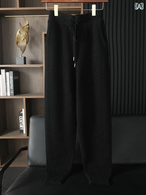 スウェットパンツ メンズ 男性用 カシミヤ 無地 ジョガーパンツ 裾絞り ゆったり ストレッチ ロング丈 スポーツ カジュアル ルームウェア 普段使い 大人カジュアル ミドルウエスト 春秋｜ラ・グラーヌ