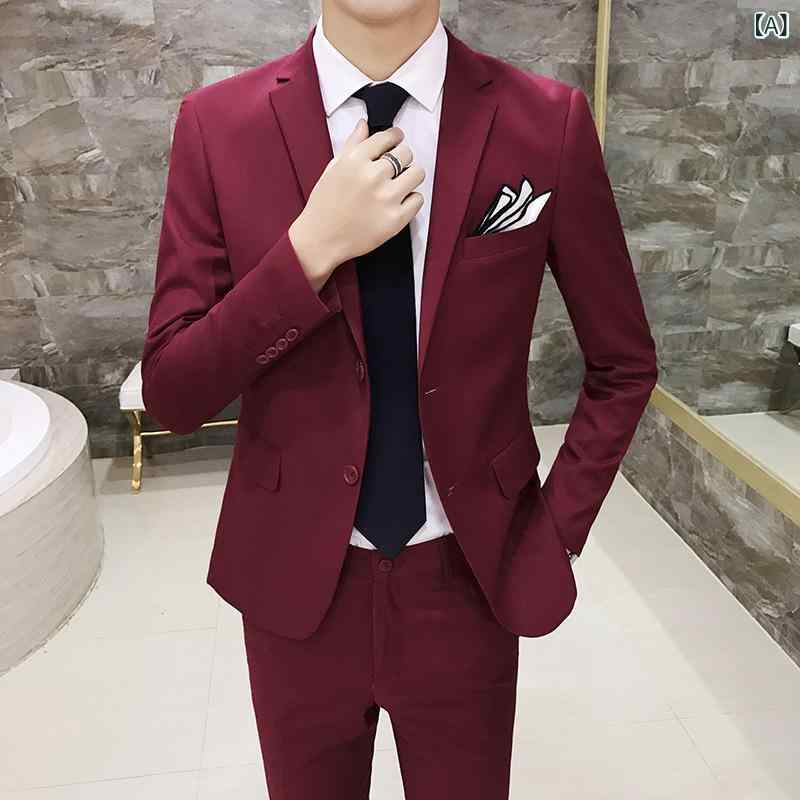 メンズ背広 背広 か細い相応う シングル前胸部 ロング衣袂 ストレートヘム 隠しかざり付ける ポリエステル混紡 無鉄板取り計らう 御芽出度 商行為 フォーマルウェア