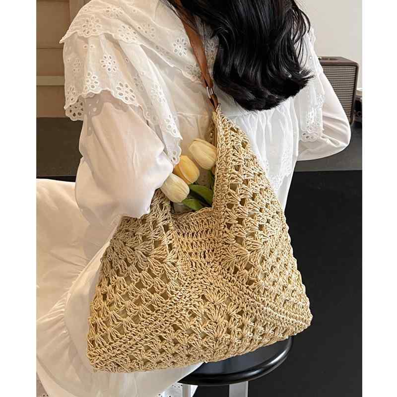 麦わら カゴ御徒面子 レディース 編み込み トート 溜まり場 膝掛け 全能 横型 今めかしい 成年者愛くるしげ デイリー若い者 春夏 雅びやか