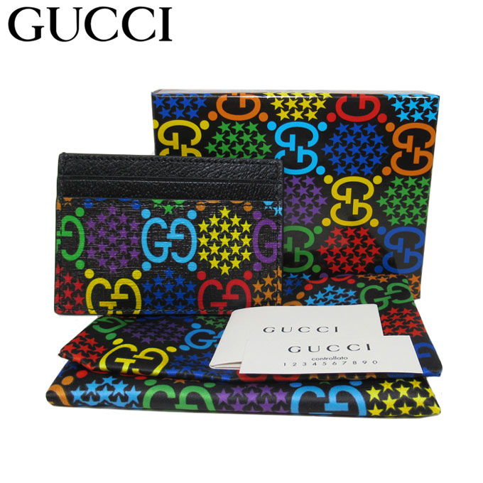 売り切れ必至 1000円offクーポン エントリーでポイントup 10 Off グッチ ブティック Gucci カードケース Pvc サイケデリック マルチカラー Gg柄 プリント マチなしカードケース マルチカラー レディース メンズ 母の日 ギフト Sanalpha