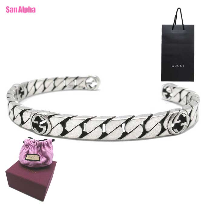 【1000円OFFクーポン】GUCCI グッチ バングル インターロッキングG シルバー925 661526 J8400 0728 シルバー ブティックライン|SanAlpha(サンアルファ)