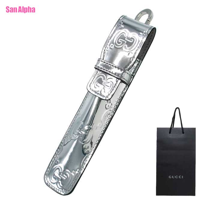 【1000円OFF引き換え証】グッチ キーホルダー 革小物 GUCCI GG柄 メタリック Apple Pencil 保持者 812335 FAD3C 8742 (しろがね色系) 逃げ口 メンズ レディース 貨物輸送無料