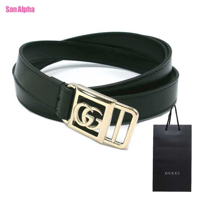【1000円OFFクーポン】グッチ ベルト 細幅ベルト GUCCI レザー ダブルG バックル スリム ベルト 790232 AACHH 1000 (ブラック) アウトレット レディース 送料無料｜SanAlpha（サンアルファ）