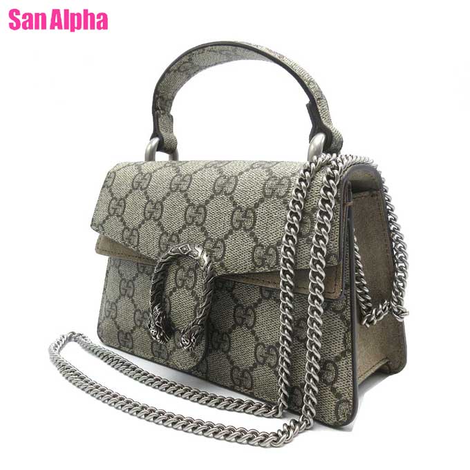 【1000円OFFクーポン4/10 01:59迄】グッチ バッグ ハンドバッグ GUCCI DIONYSUS GG SUPREME MINI BAG GGスプリーム スエード チェーンショルダー 2WAY 斜め掛け 752029 KHNRN 8642 (ベージュ系マルチ) ブティックライン レディース 送料無料