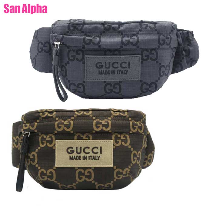 グッチ ショルダーバッグ GUCCI リップストップ GG ベルトバッグ ボディバッグ ウエストポーチ メンズ レディース ナイロン キャンバス 軽量 正規品 送料無料 767934 FACPM【創業40年 出店23年 SanAlpha】｜SanAlpha（サンアルファ）