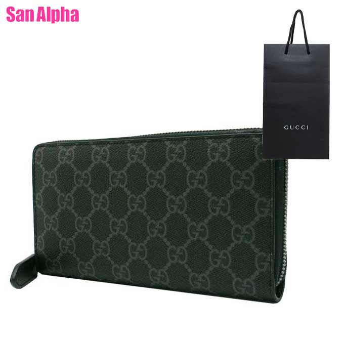 グッチ 紙入れ 長紙入れ GUCCI GG 旗幟 ラウンド ジップ ウォレット 821207 FAD6M 1000 (黒いことマルチ) ブチック伝達ルート メンズ 貨物輸送無料