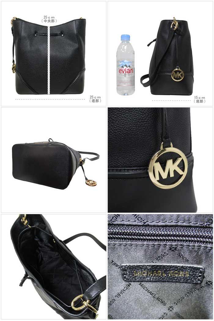 楽天市場 マイケルコース アウトレット Michael Kors ショルダーバッグ 35t9gnim3l レザー バケツバッグ ショルダー Nicole Lg Bucket Bag Black レディース ギフト Sanalpha サンアルファ