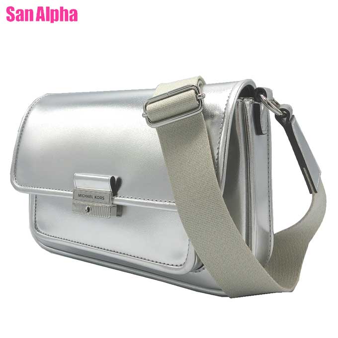 【10%OFFクーポン】マイケルコース バッグ ショルダーバッグ MICHAEL KORS BRADSHAW メタリック ミディアム メッセンジャーバッグ 斜め掛け 35R5S2BM6M SILVER (シルバー) アウトレット レディース 送料無料