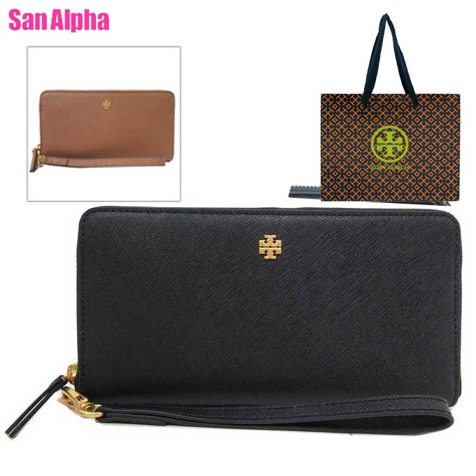 TORY BURCH トリーバーチ 長財布 レディース エマーソン レザー ダブルTロゴ ラウンドファスナー ストラップ付き 大容量 136110 0522 アウトレット｜SanAlpha（サンアルファ）