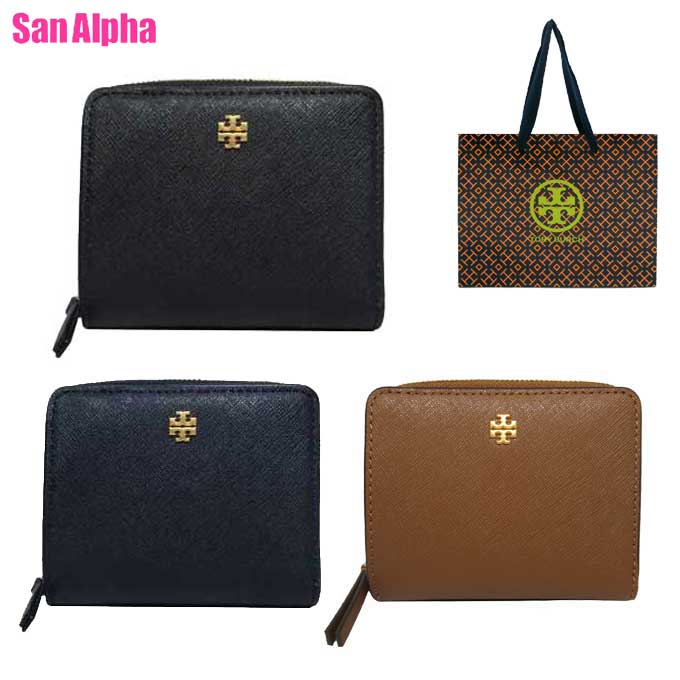 【1000円OFF引き換え証】トリーバーチ 金入れ 二つ折り金入れ TORY BURCH EMERSON なめし革 ダブルT金属元素ロゴタイプ ミニ ウォレット 147606 逃げ口 レディース 貨物輸送無料