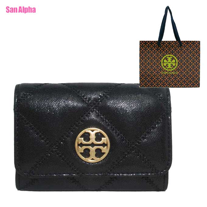 【1000円OFFクーポン券】トリーバーチ 歌留多容れもの TORY BURCH ウィラ キルティング 金具ロゴタイプ 87866 1121 001 (黒いこと) 降車口 レディース 貨物輸送無料
