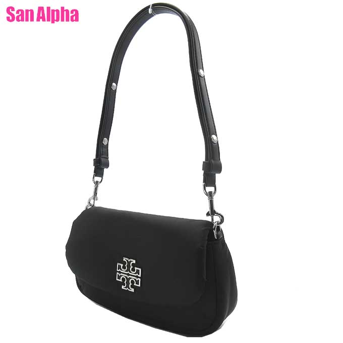 【10%OFFクーポン】トリーバーチ バッグ ショルダーバッグ TORY BURCH BRITTEN ナイロン パフィー ダブルTメタルロゴ ミニ ショルダー 肩掛け 159715 1024 001 (ブラック) アウトレット レディース 送料無料