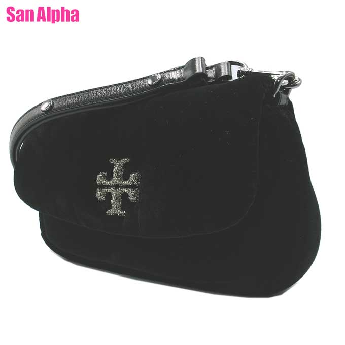 【1000円OFFクーポン4/10 01:59迄】【訳あり】トリーバーチ バッグ ショルダーバッグ TORY BURCH BRITTEN ラインストーン ベルベット パフィー コンバーチブル クロスボディ 肩掛け 斜め掛け 2WAY 170005 1025 001 (ブラック) アウトレット レディース 送料無料