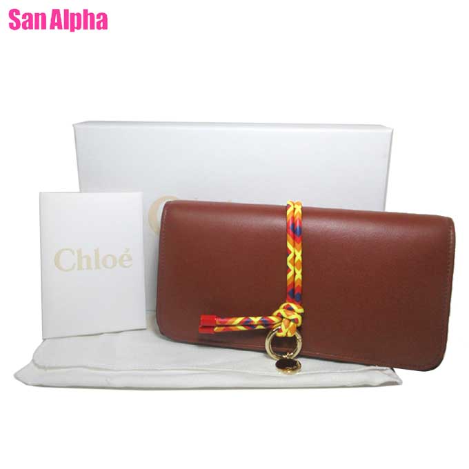 Chloe クロエ アルファベット 三つ折り財布 ベージュ系 箱 販売