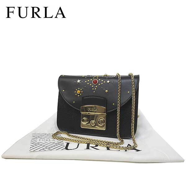 フルラ 12時まで即日発送 日 定休 ショルダーバッグ 人気ブランドのfurlaはギフトにおすすめ ラッピング対応 セットアイテム 1000円offクーポン配布中 Furla レザー スタッズ ミニ ブティック レザー スタッズ