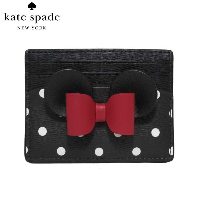 【1000円OFFクーポン4/10 01:59迄】ケイトスペード カードケース kate spade NEW YORK × Disney ミニーマウス カード入れ K4761 001 (ブラックマルチ) アウトレット【メール便対応(ネコポス)】