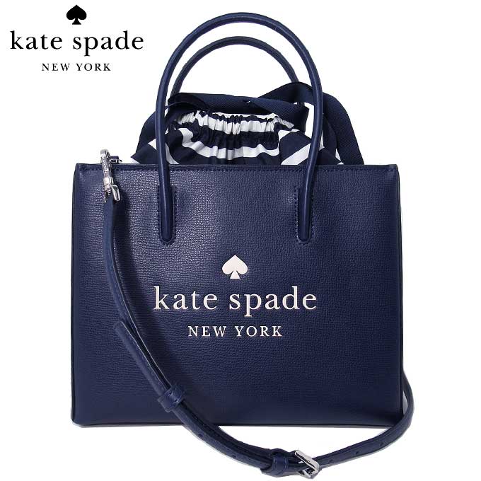 海外正規品 楽天市場 5 Offクーポン配布中 決算sale ケイトスペード アウトレット Kate Spade ハンドバッグ Wkr 856 レザー ビッグ ロゴ トリスタ ショッパー 2way バッグ Shopper Trista Leather Ngtcapmult 856 ネイビー系 レディース 母の