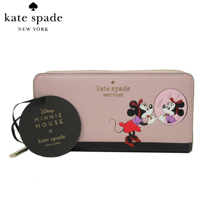 楽天市場 ケイトスペード 長財布 Wlr 111 レザー ディズニー コラボ ミニーマウス ラウンドファスナー Kate Spade アウトレット 送料無料 ギフト Sanalpha サンアルファ