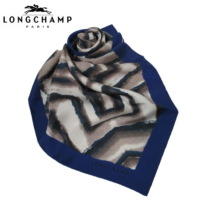 日本産 1000円offクーポン エントリーでポイントup ロンシャン Longchamp アパレル 8539 Soi 112 シルク 正方形 スカーフ 正方形 スカーフ Grey マルチカラー ブルー系 レディース メール便対応 ネコポス 母の日 ギフト Sanalpha サンアルファ