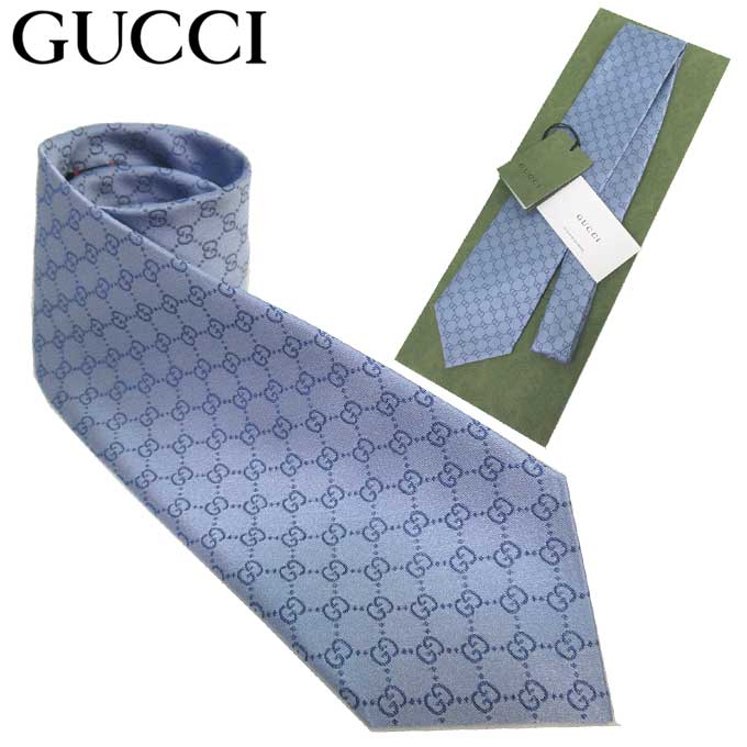 GUCCI GG柄 ネクタイ(ライトブルー)