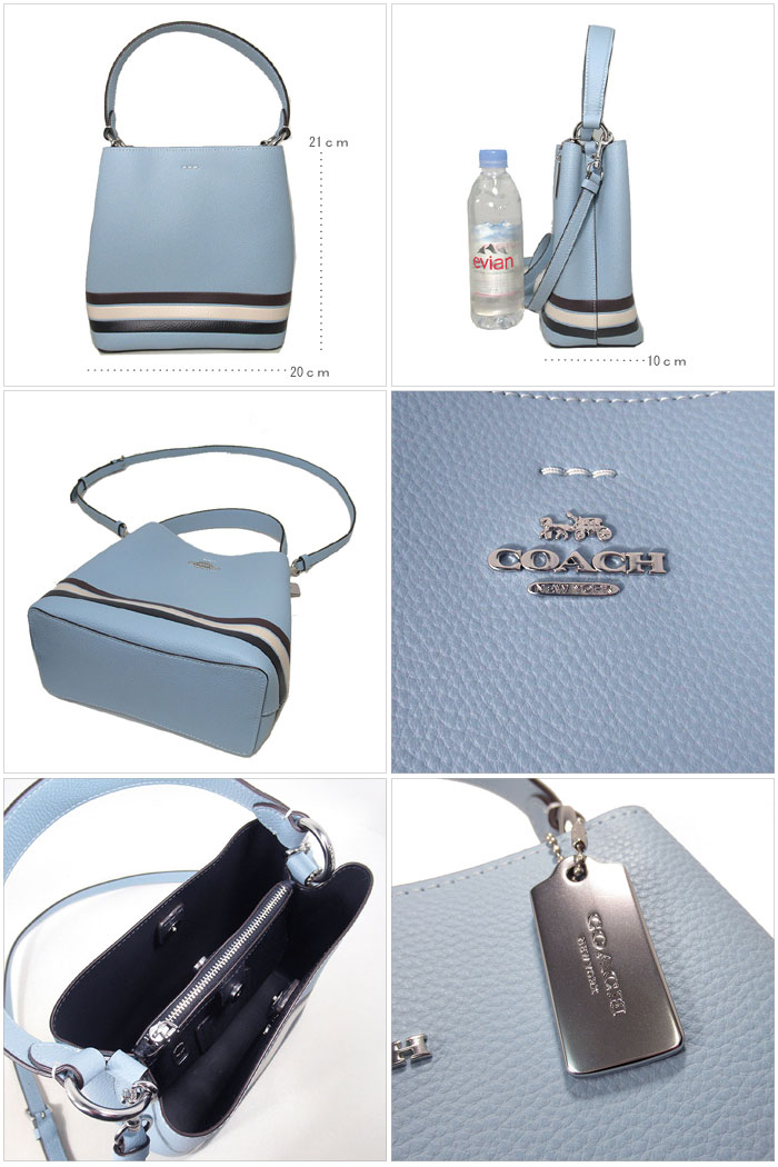 楽天市場 1000円offマラソン限定クーポン配布中 コーチ ショルダーバッグ レディース Coach C4080 Svspy レザー ストライプ 2way スモール タウン バケットバッグ バケツバッグ 斜め掛け アウトレット 送料無料 ギフト Sanalpha サンアルファ