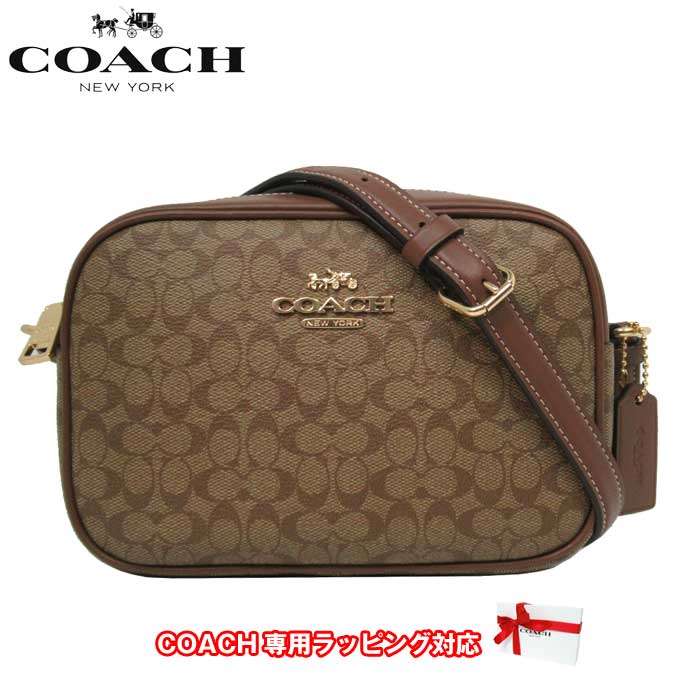 コーチ ショルダーバッグ COACH JAMIE マイクロ シグネチャー ミニ カメラバッグ 斜め掛け CJ791 IME74(カーキ×サドル) アウトレット レディース 送料無料