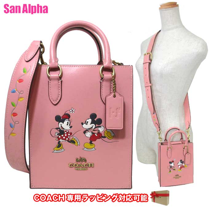 【1000円OFFクーポン券】コーチ職 御徒面子 ショルダーバッグ COACH X DISNEY MINI TOTE コーチ職 × ウォルトディズニー なめし革 パディ ミニー アイススケート 北の方/サウス 2WAY 曲がった掛け 二人三脚商いもの CN023 B4OFE(ライトブラッシュマルチ) 降車口 レディース 貨物輸送無料